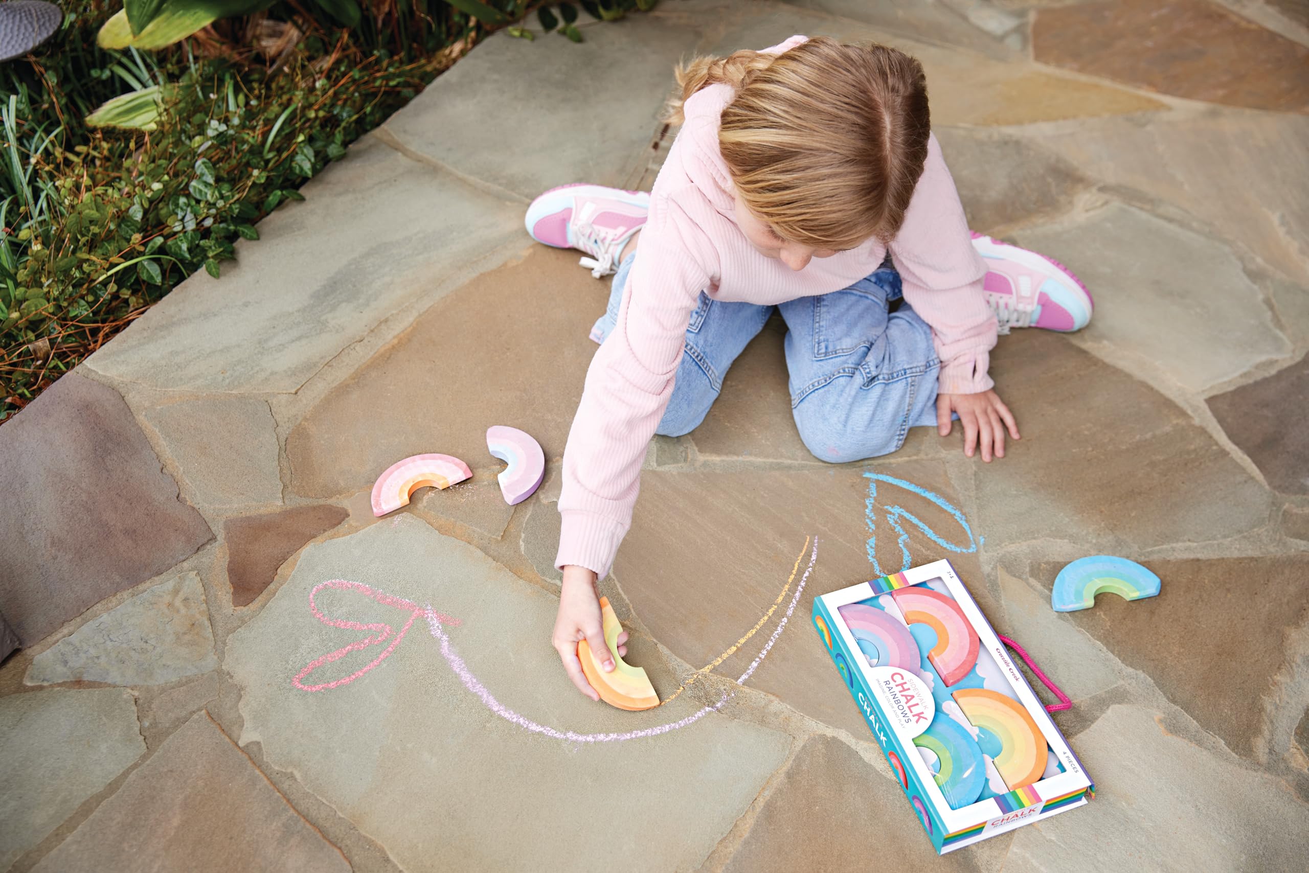 Crocodile Creek ice cream chalk kit fosters creative collaboration on pavements.