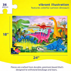 Crocodile Creek Dino Land puzzle engages kids during floor time.