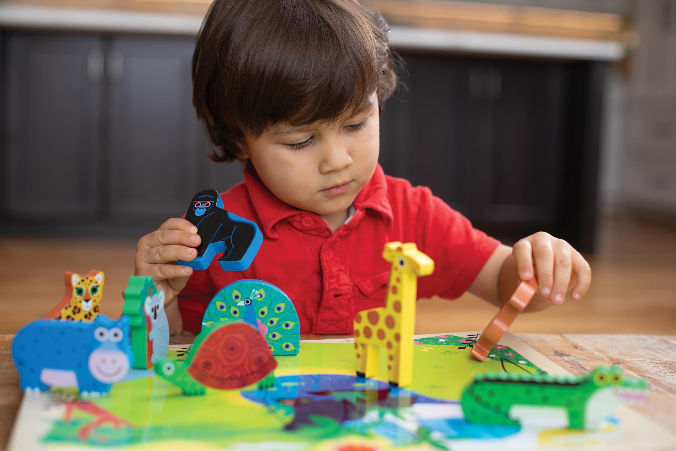 Crocodile Creek vehicles design puzzle invites imaginative play and learning.