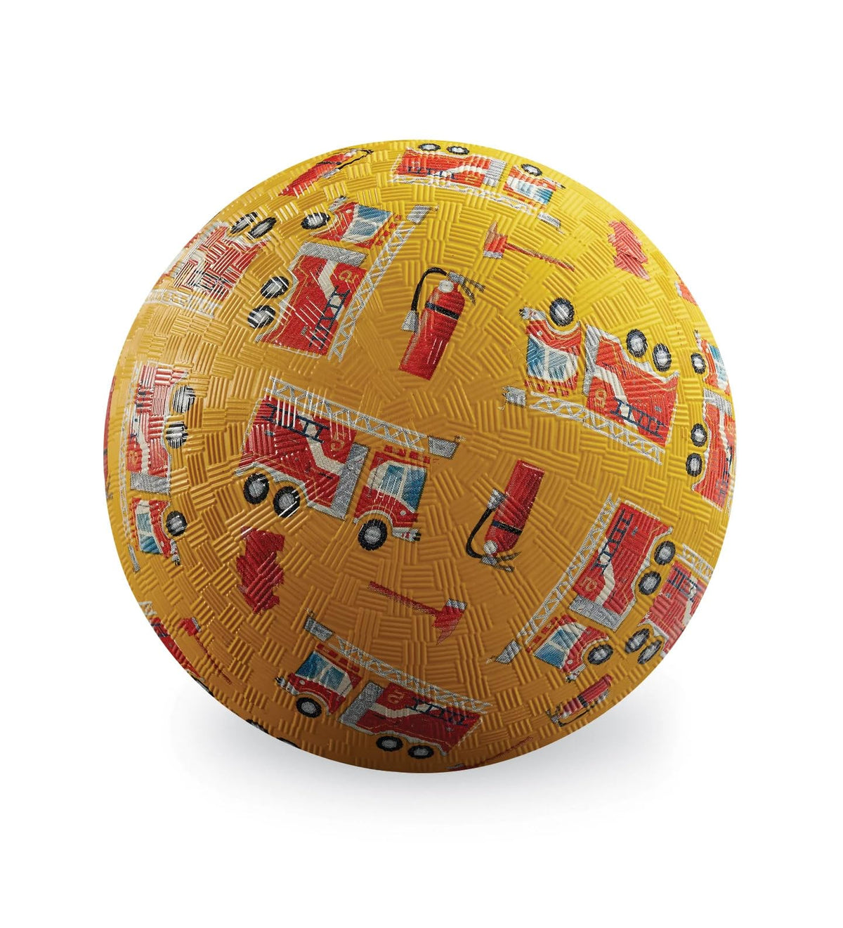 Crocodile Creek Fire Truck Playground Ball front view for active outdoor play.