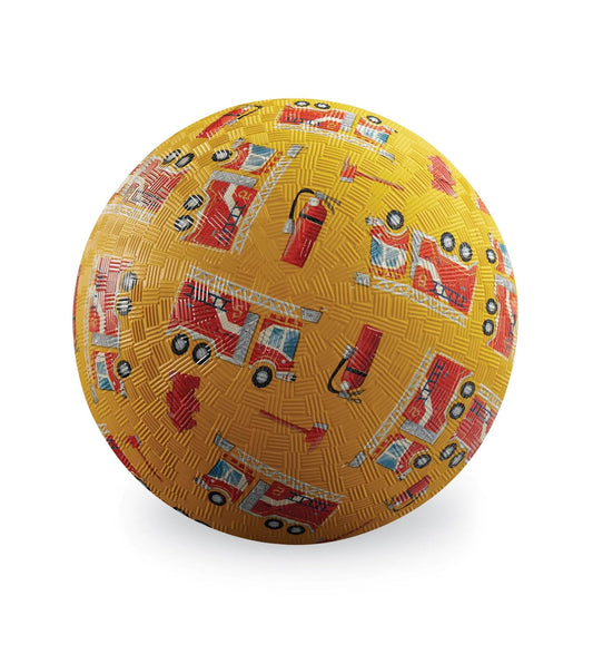 Crocodile Creek Fire Truck Playground Ball front view for active outdoor play.