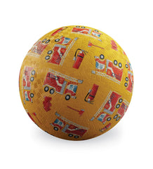 Crocodile Creek Fire Truck Playground Ball front view for active outdoor play.