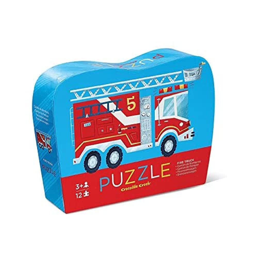 Crocodile Creek puzzle stored in a heavy-duty shaped box for easy cleanup.