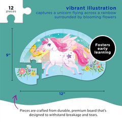 Crocodile Creek Floor puzzle features bright colors for visual recognition and focus.