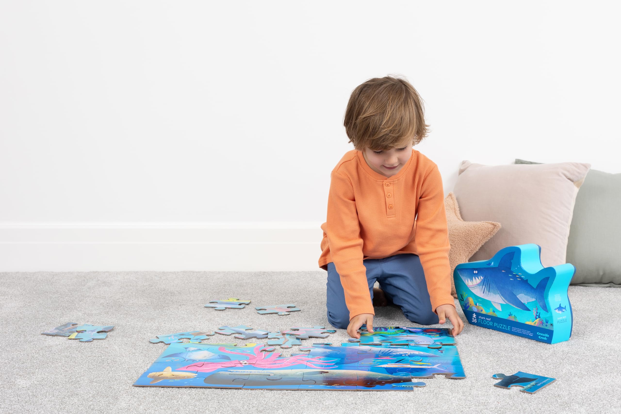 Crocodile Creek floor puzzle supports little hands in developing coordination