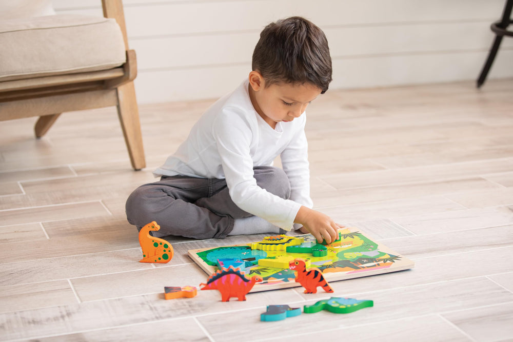 Crocodile Creek educational activity promotes fine motor skills during family time.