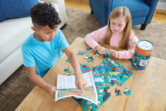 Crocodile Creek Ghost Friends puzzle 17x12 size showcases a large, engaging finished board.