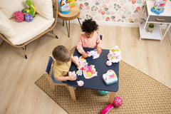 Crocodile Creek Heavy-duty storage box helps tidy up after puzzle time.