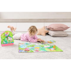 Heavy-duty shaped storage box from Crocodile Creek for easy cleanup