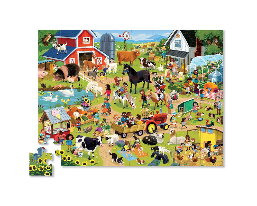 Crocodile Creek heavy-duty storage box keeps puzzle pieces safe and organized.