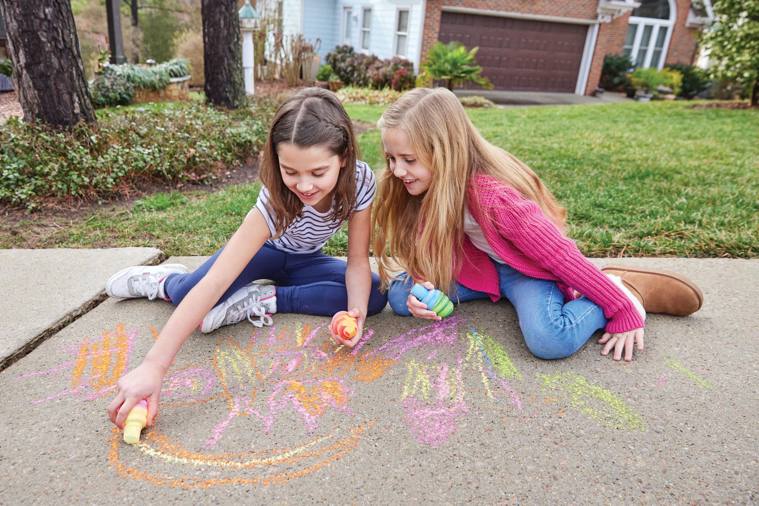 Crocodile Creek ice cream chalk piece 2 encourages imaginative doodling on driveways.