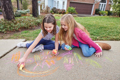 Crocodile Creek ice cream chalk piece 2 encourages imaginative doodling on driveways.