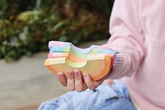 Crocodile Creek ice cream chalk piece 3 provides chunky grip for small hands.