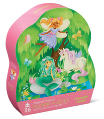 Crocodile Creek Magical Friends 36-piece floor puzzle image showing whimsical characters for imaginative play