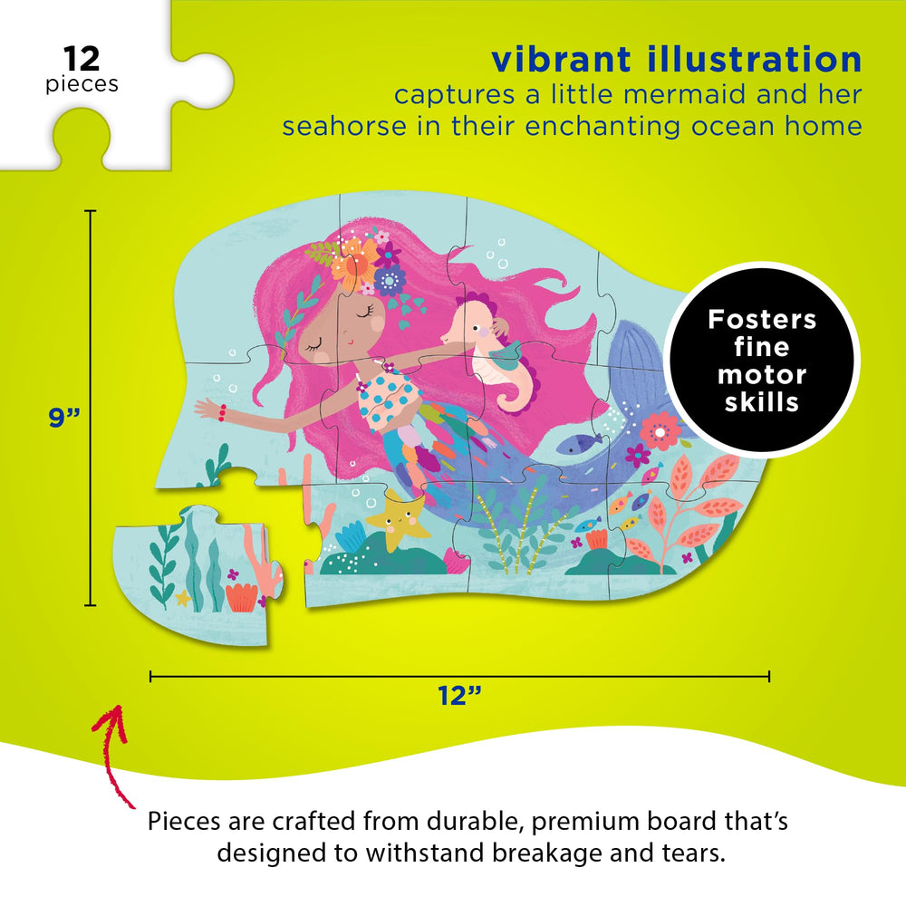 Mermaid Dreams undersea scene with bold colors to engage young minds.