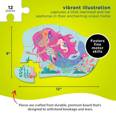 Mermaid Dreams undersea scene with bold colors to engage young minds.