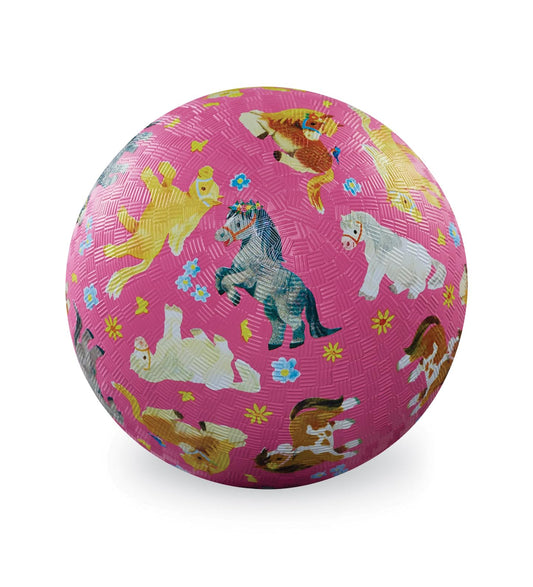Crocodile Creek Pretty Ponies playground ball, 7-inch, ideal for indoor and outdoor play.