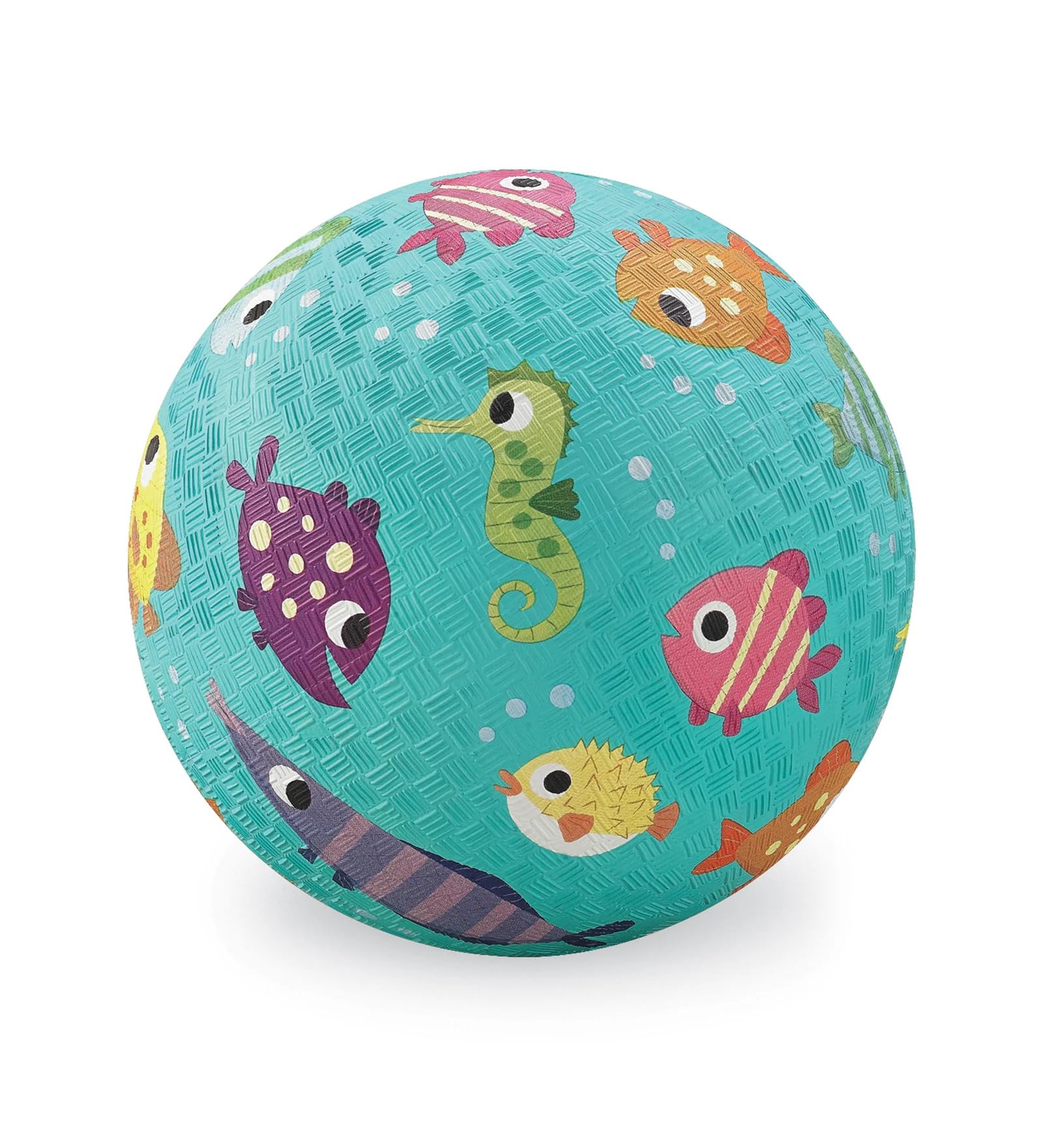 Crocodile Creek playground ball teal fish front view for active outdoor play