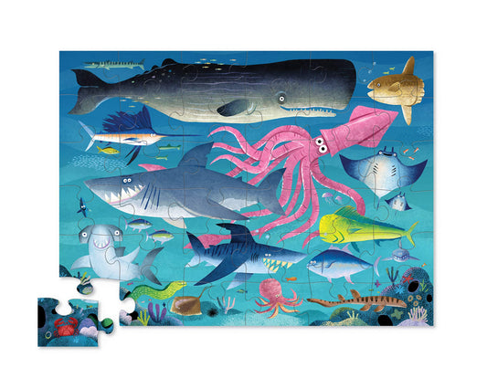 Crocodile Creek Shark Reef puzzle artwork sparks imaginative sea play at home