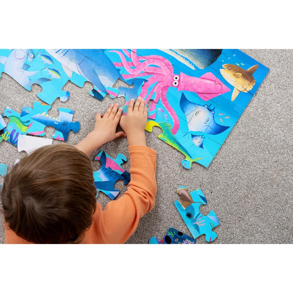 Crocodile Creek Shark Reef puzzle with vibrant colors motivates early learners