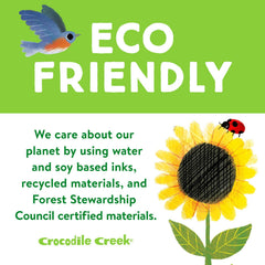 Crocodile Creek Wild Safari detailed artwork highlights vibrant jungle animals.