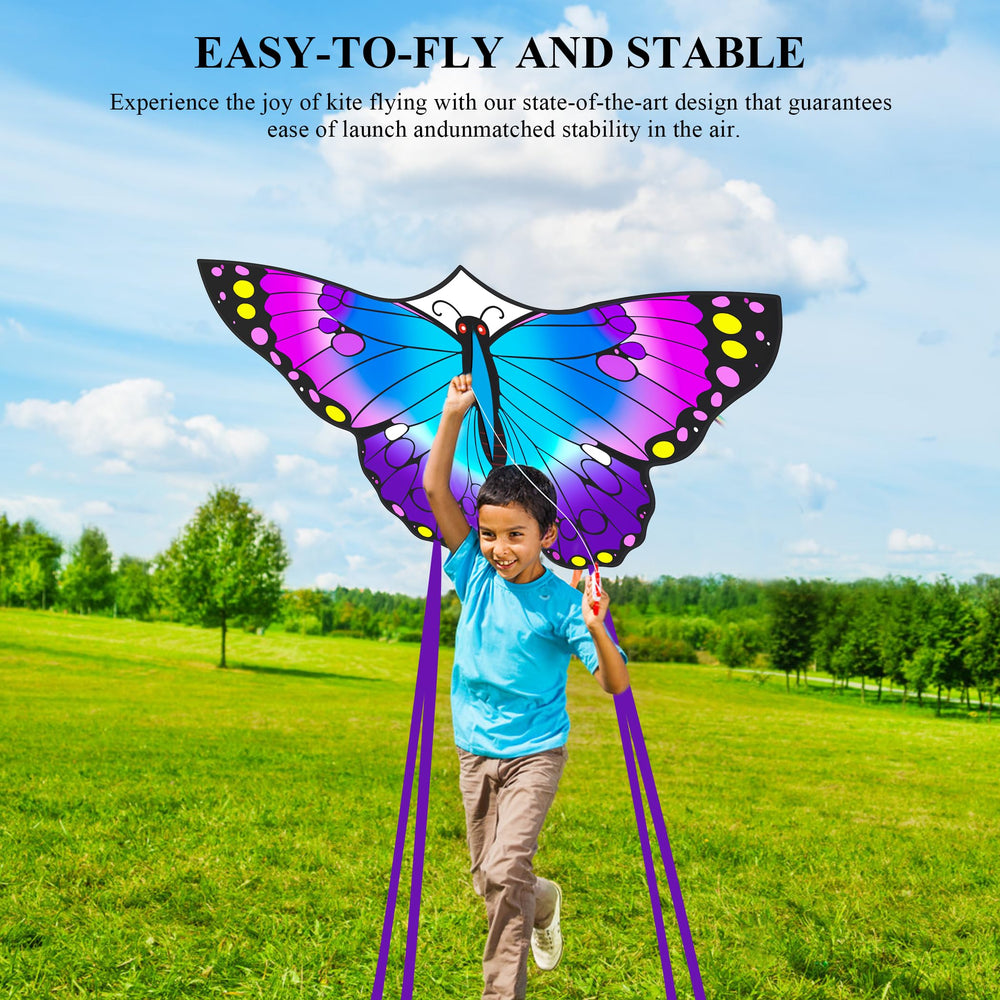 Crogift three-pack kites butterfly kite with vibrant colors for outdoor fun