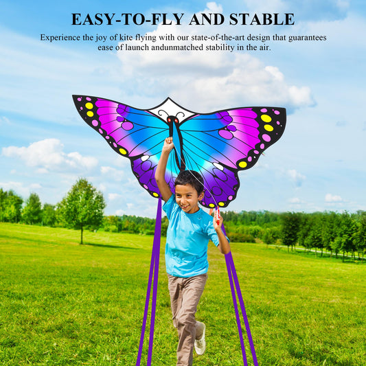 Crogift three-pack kites butterfly kite with vibrant colors for outdoor fun