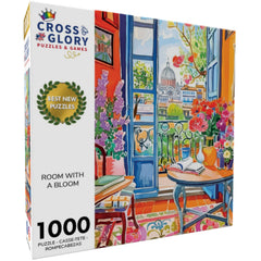 Cross & Glory flowers spilling into room closeup highlights vivid colors for crafting