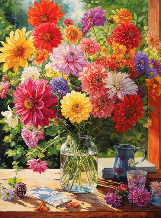 Cross & Glory Rainbow Dahlia Delight box, gift-ready packaging for easy gifting.