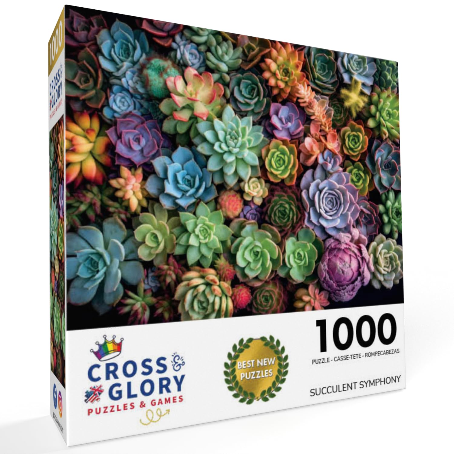 Cross & Glory Succulent Symphony assembled scene showing detailed colors.