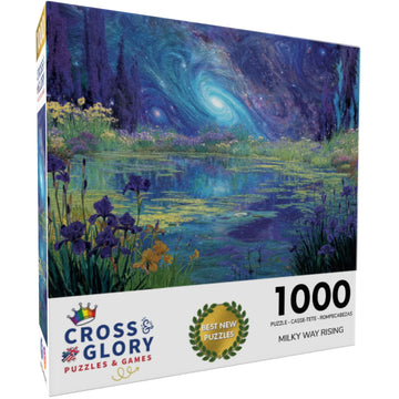 Cross & Glory Milky Way Rising: a vivid celestial scene to captivate art lovers while puzzling.