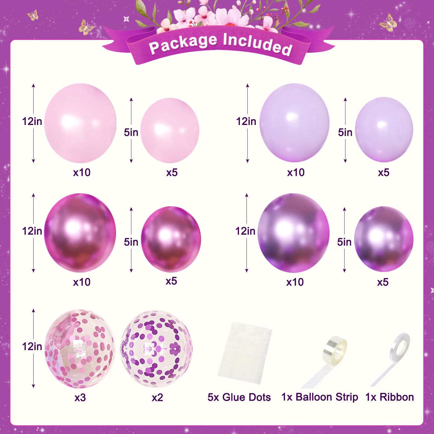 CROSSFINGERS 12 inch confetti balloons bring sparkle to any table