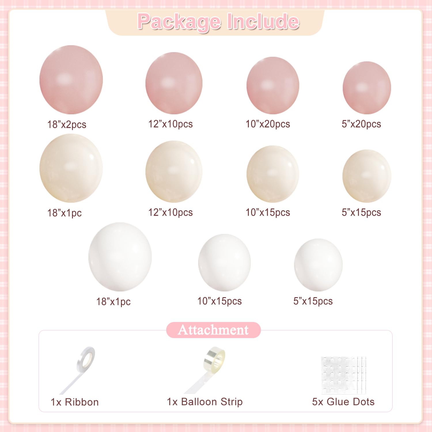 CROSSFINGERS arch kit ideal for baby showers weddings and parties
