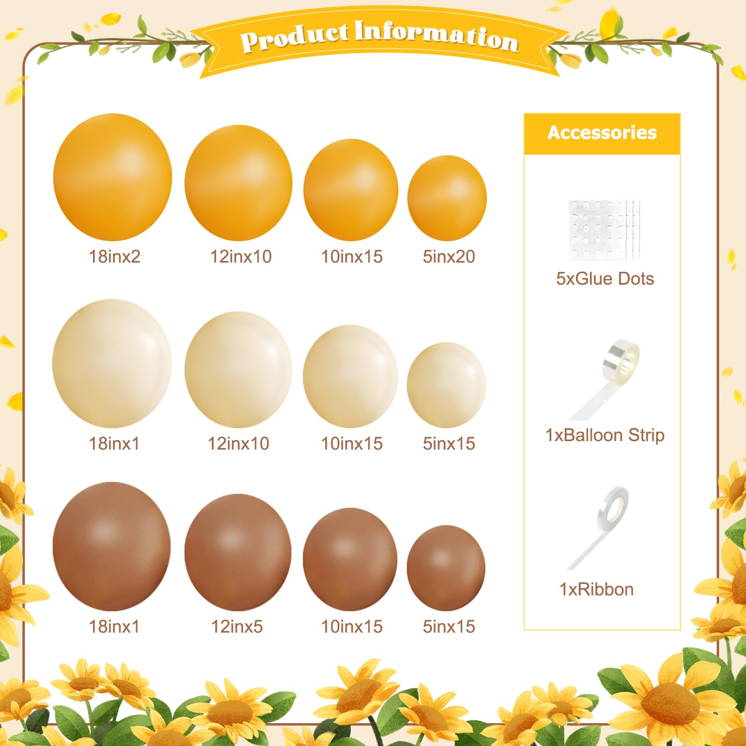 CROSSFINGERS bee balloon arch kit brown balloons add warm contrast