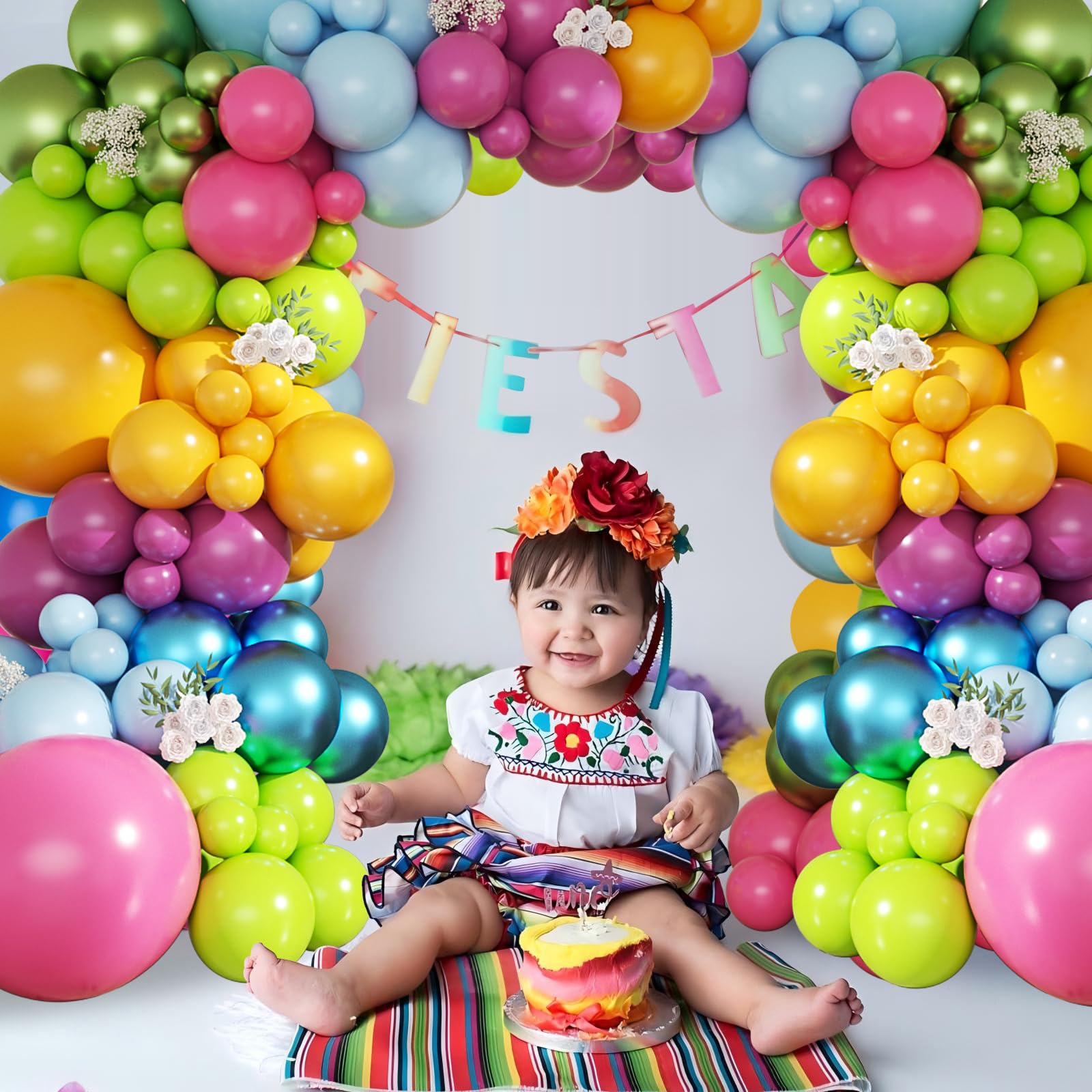 CROSSFINGERS color palette blends greens and pinks for festive fiesta vibes.