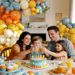 CrossFingers orange balloons introduce warm retro flair to parties