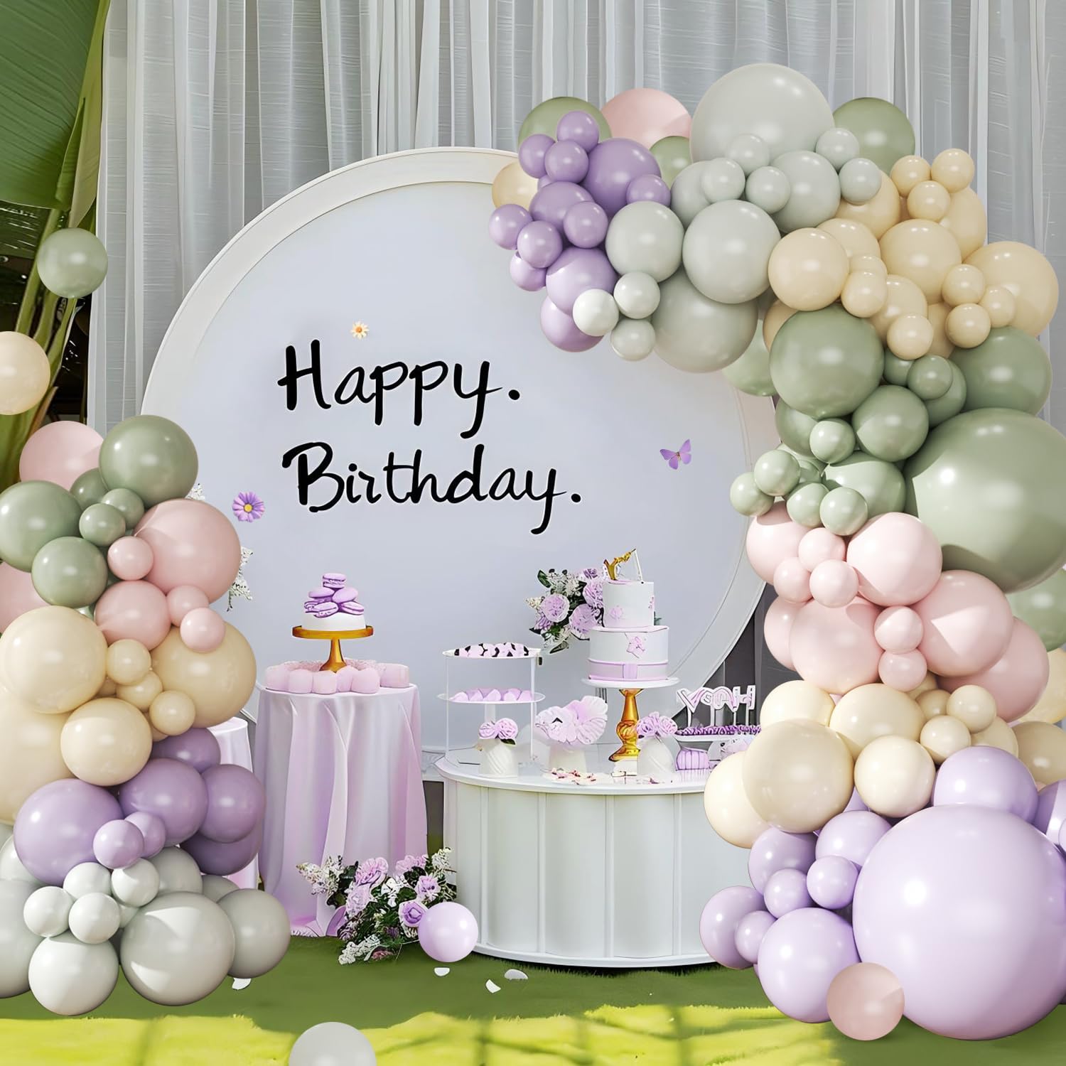 Crossfingers pastel pink balloons offer soft, elegant accents