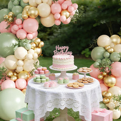 CROSSFINGERS sage green 18 inch balloons for elegant venues.