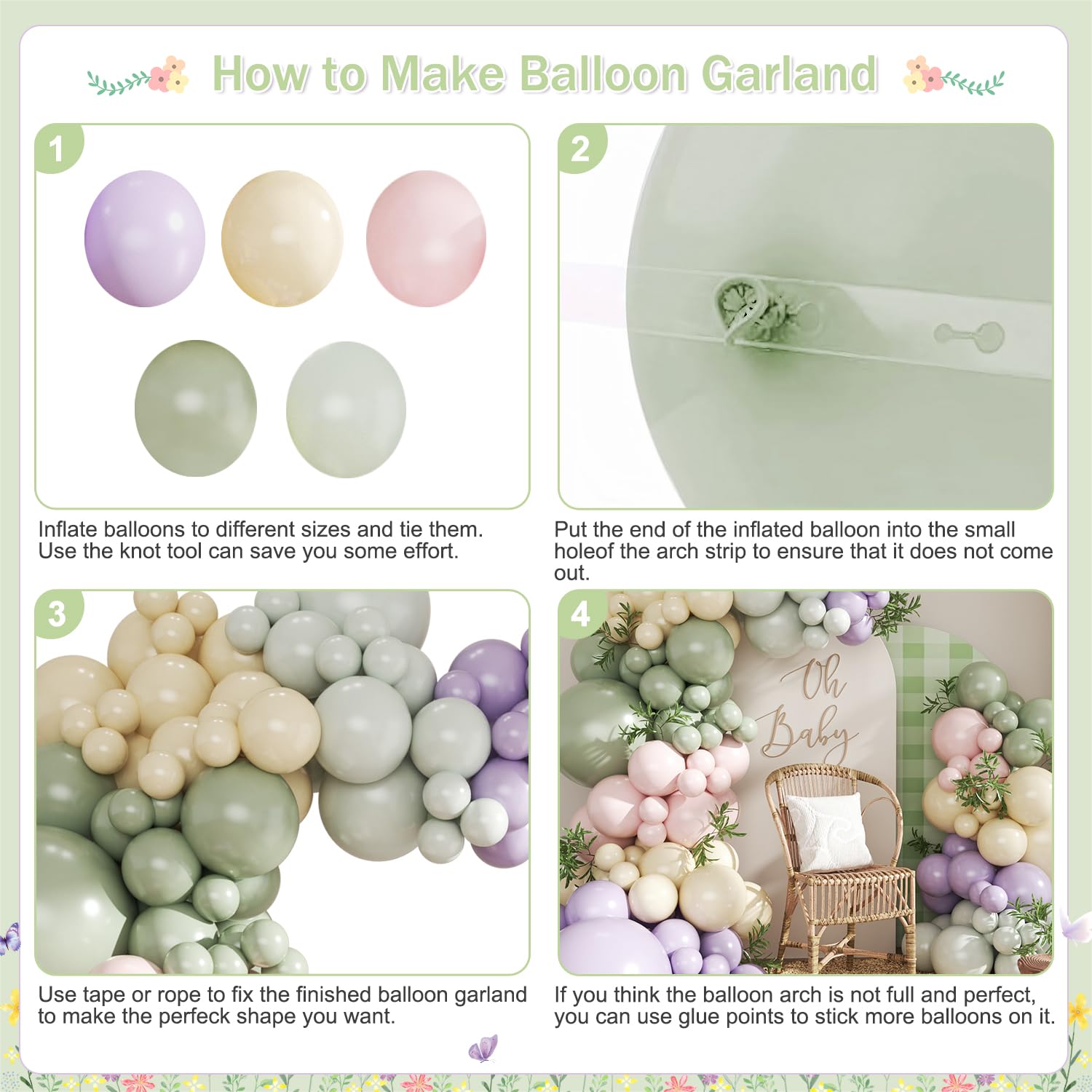 Crossfingers wedding and baby shower decor using a versatile color palette