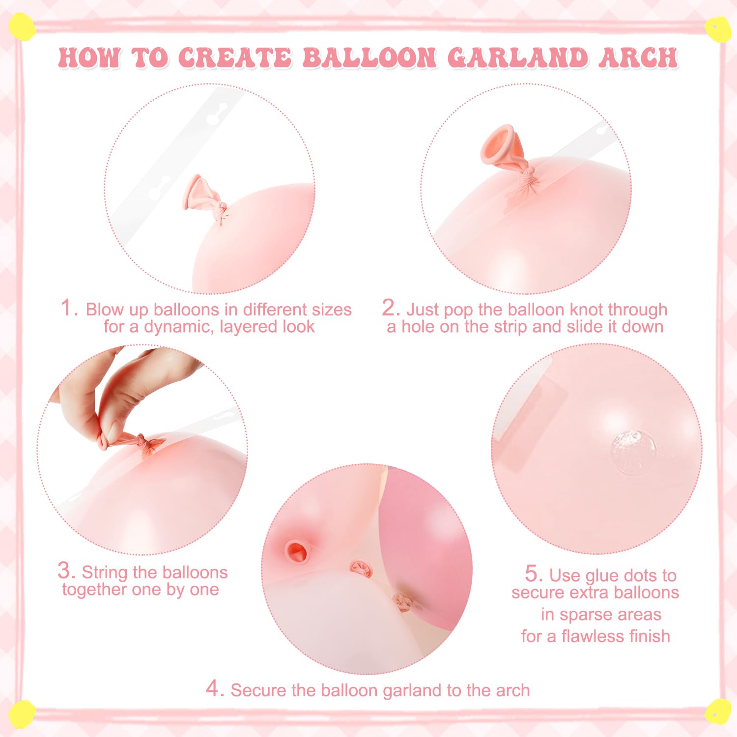 Crossfingers wedding reception balloon arch kit for photo backdrops
