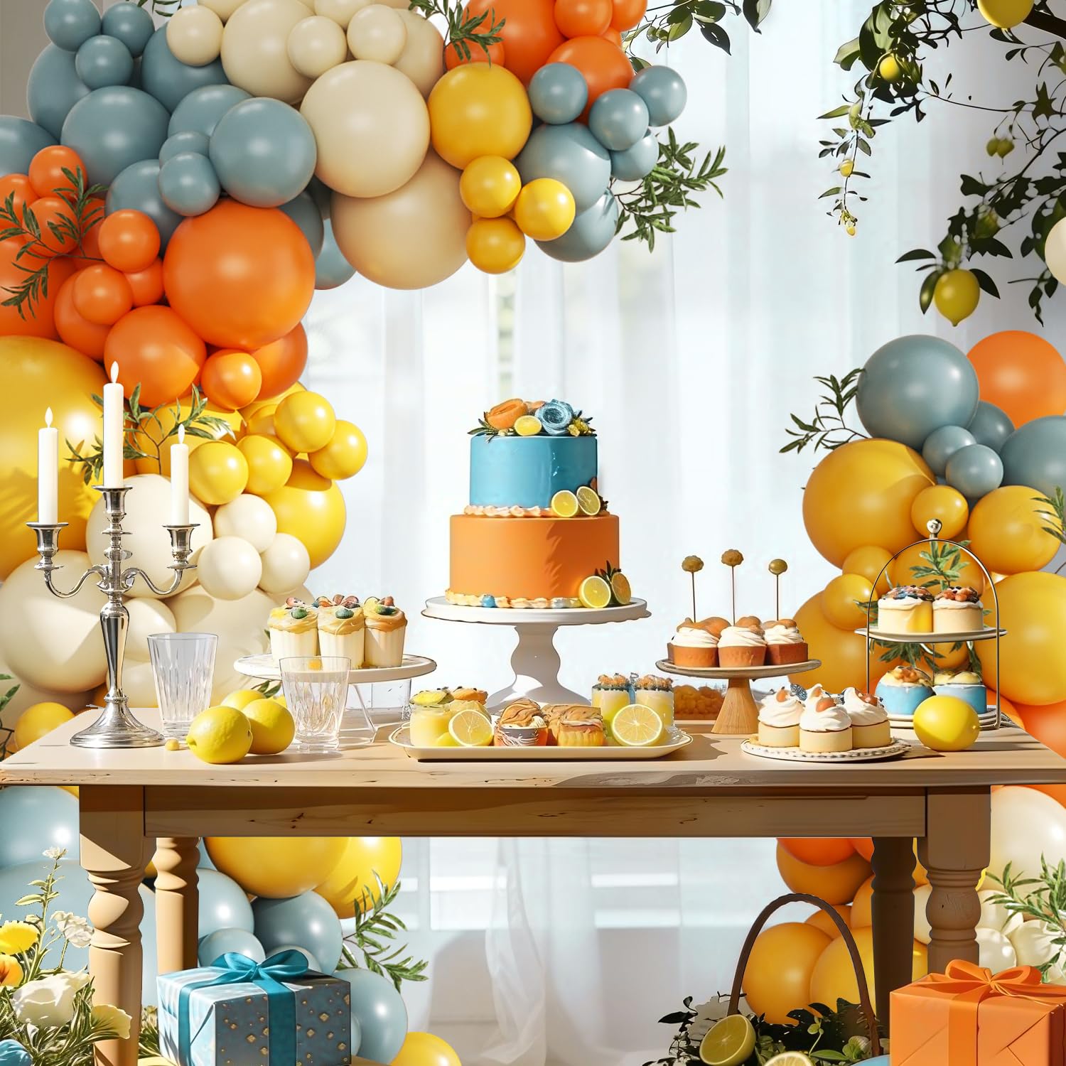 CrossFingers yellow balloons add sunny contrast for festive celebrations