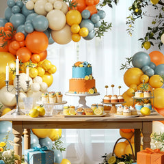CrossFingers yellow balloons add sunny contrast for festive celebrations