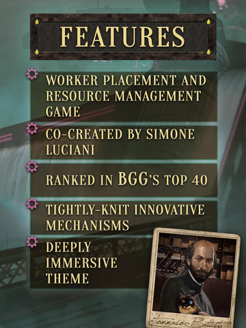 Crowd Games Barrage player board setup showing asymmetric companies