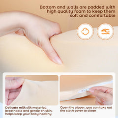 CROWNZONEE soft velvet cushions provide gentle support for toddlers