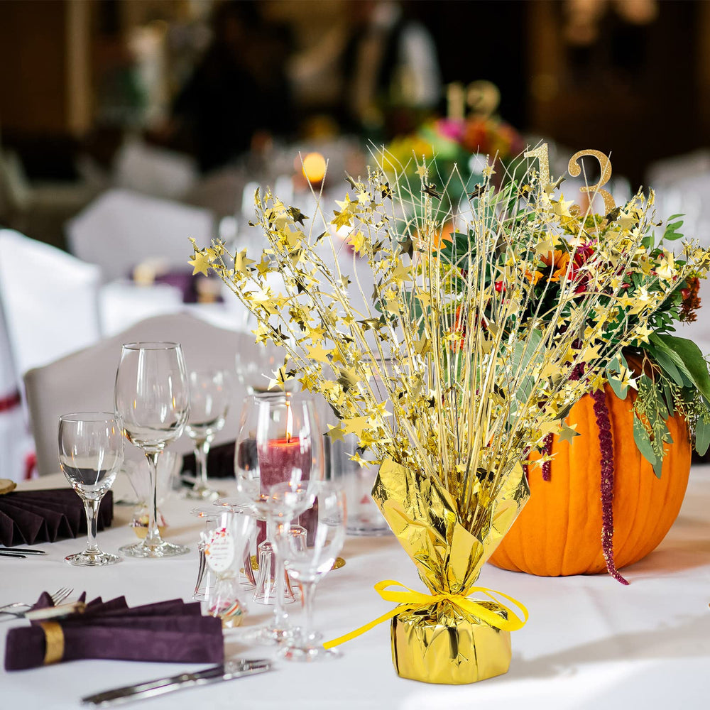 Crowye birthday or wedding table centerpiece creating a chic focal point