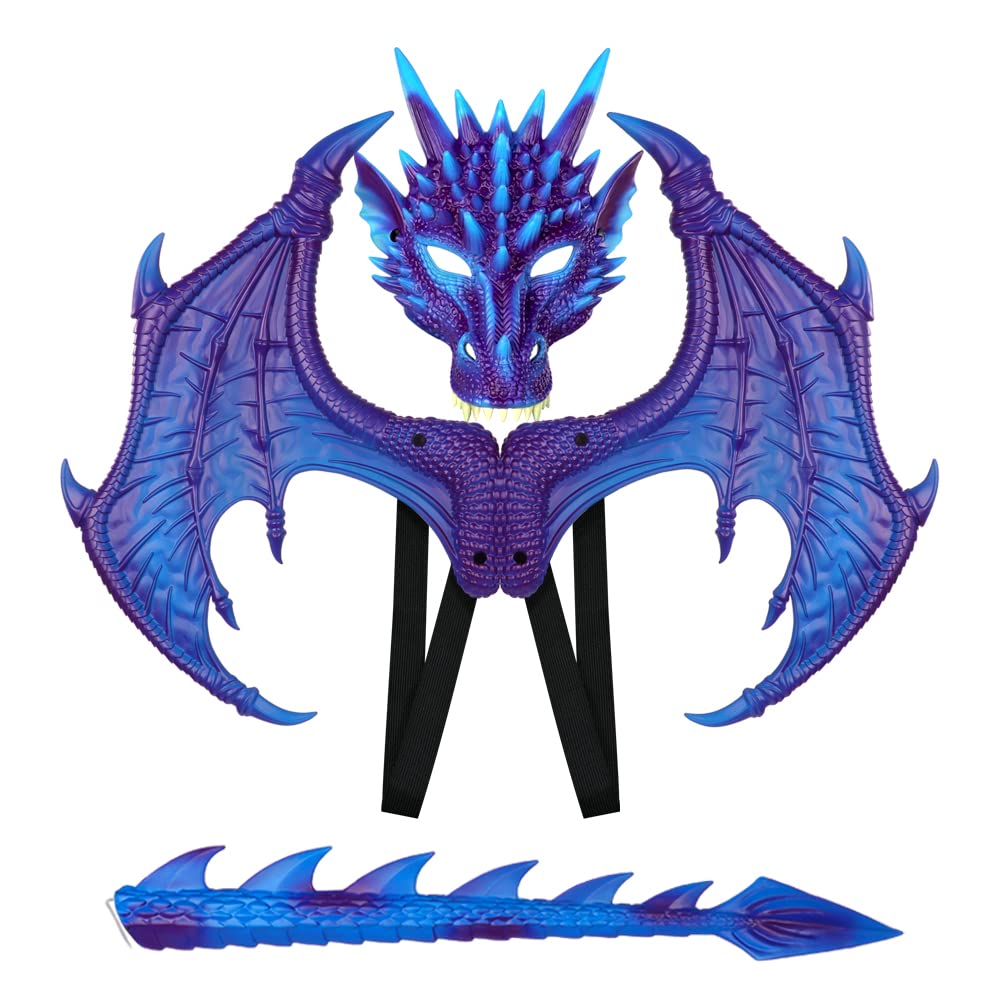 CRTEPST dragon mask for kids, lightweight and comfortable for imaginative play