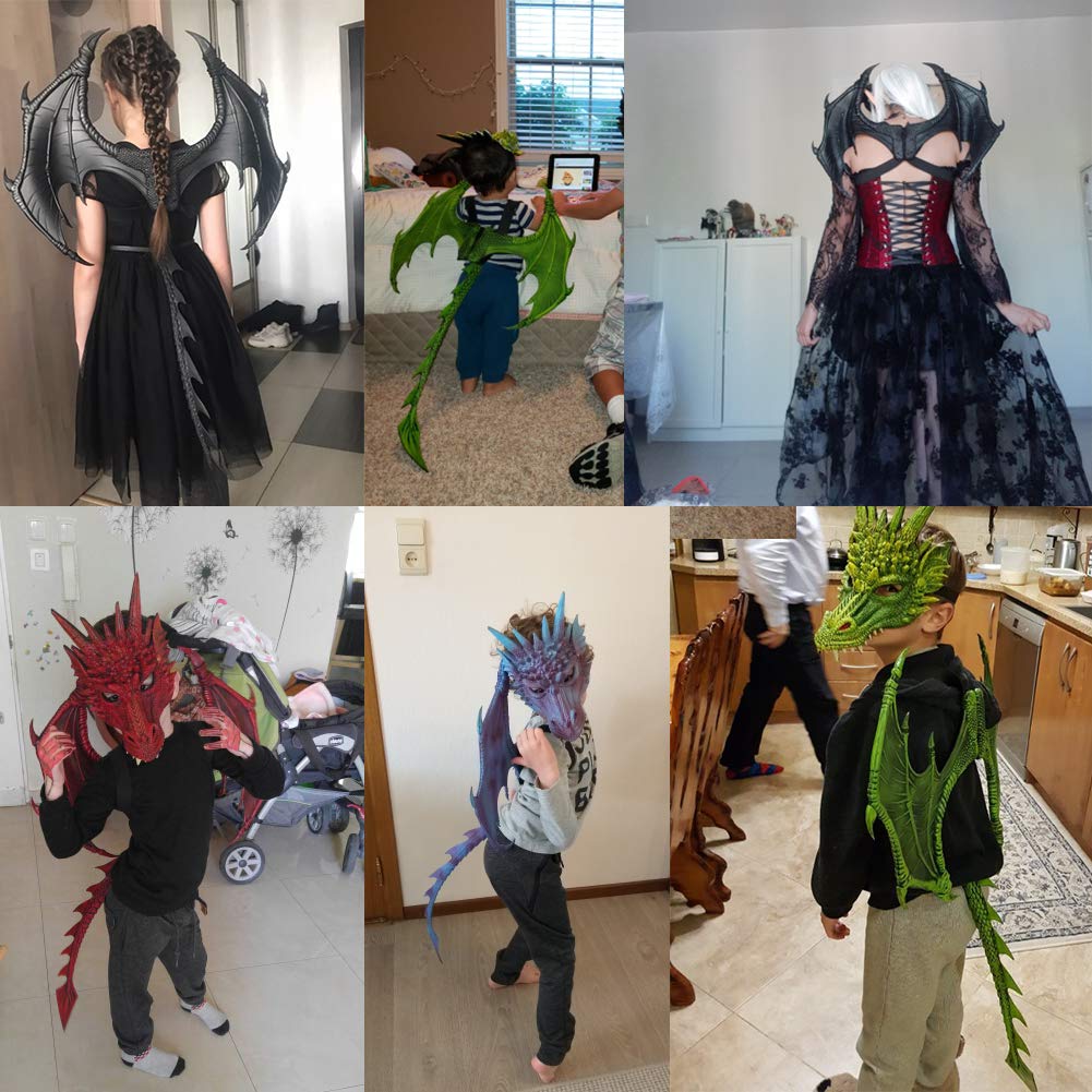 CRTEPST blue purple dragon costume for Halloween and masquerade events