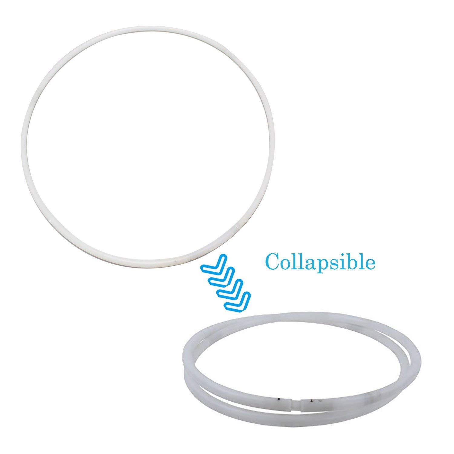 CRTEPST LED hoop folds flat for easy storage and travel