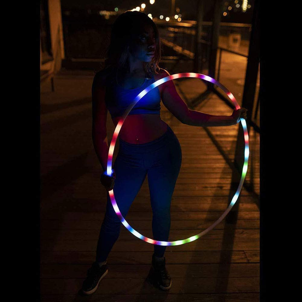 CRTEPST LED hoop glows for 5-6 hours with AA batteries
