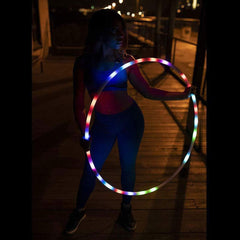 CRTEPST LED hoop glows for 5-6 hours with AA batteries